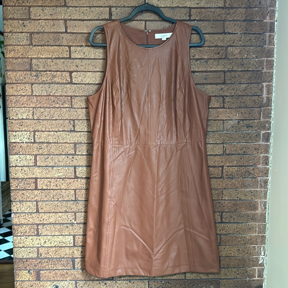 Faux leather dress
